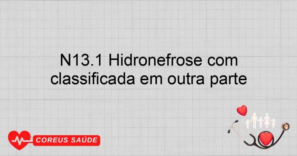 N13.1 Hidronefrose com estreitamento de ureter não classificada em outra parte N13.1 Hidronefrose com estreitamento de ureter não classificada em outra parte