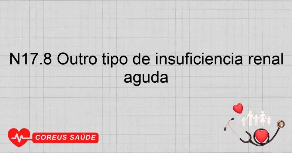 N17.8 Outro tipo de insuficiência renal aguda