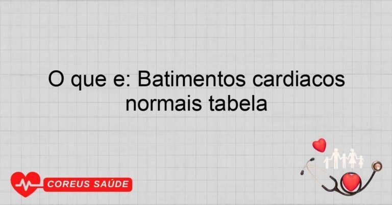 O Que é: Batimentos Cardíacos Normais Tabela