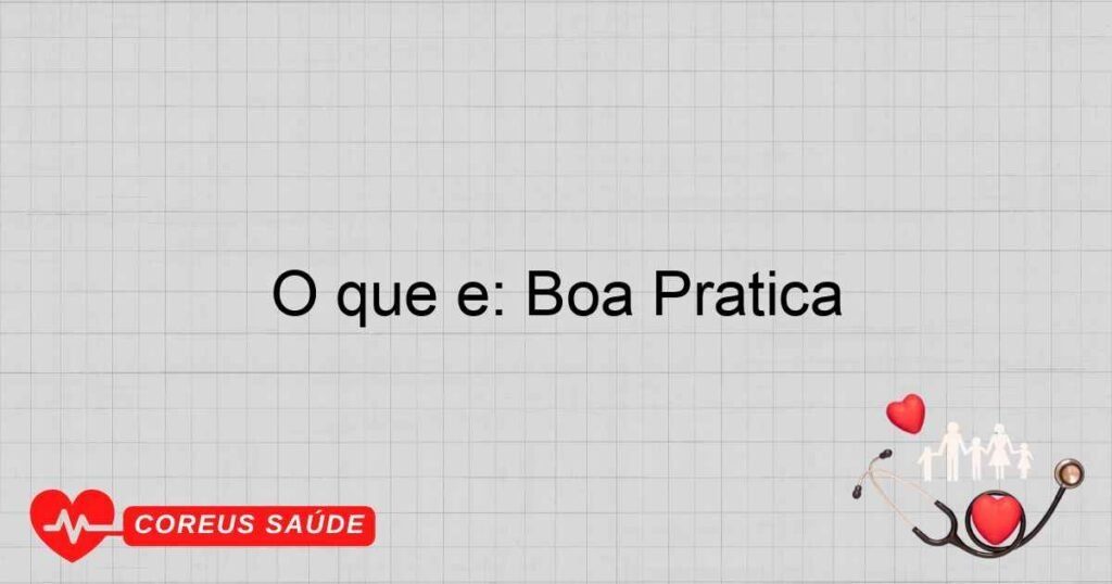 O que é: Boa Prática O que é: Boa Prática