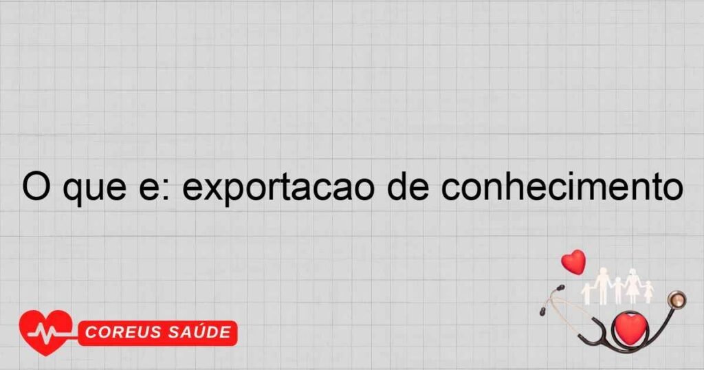 O que é: exportação de conhecimento