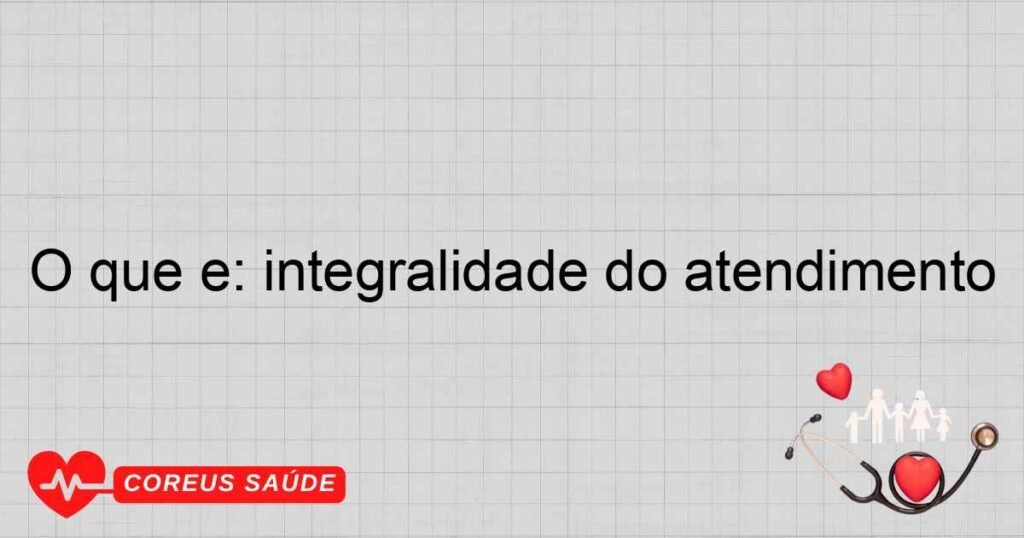 O que é: integralidade do atendimento O que é: integralidade do atendimento