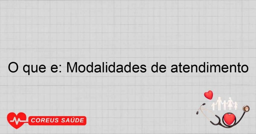 O que é: Modalidades de atendimento O que é: Modalidades de atendimento