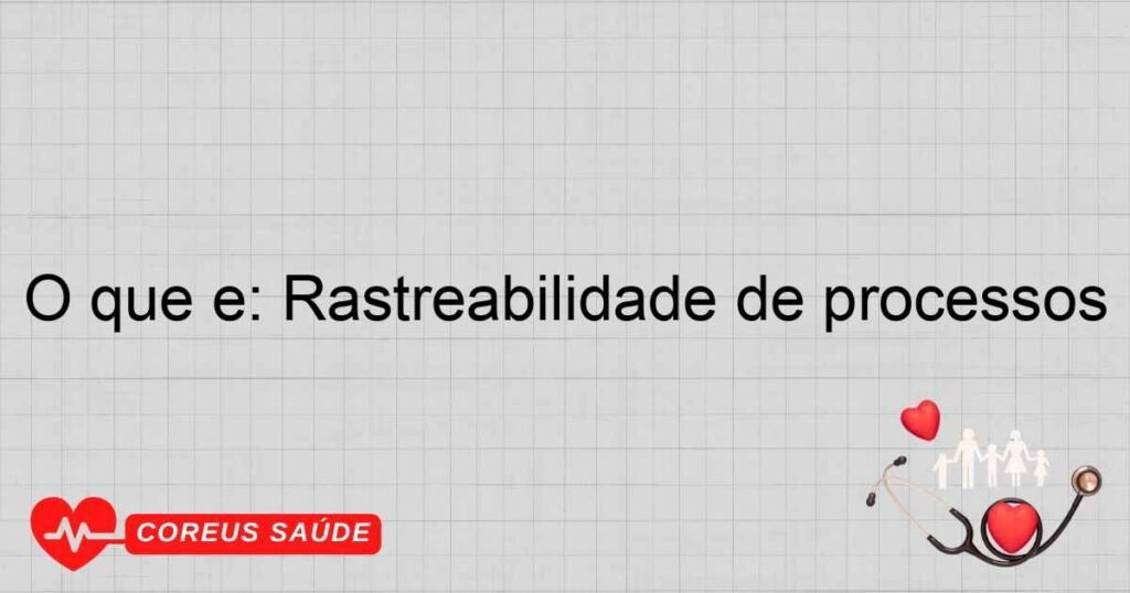 O que é: Rastreabilidade de processos O que é: Rastreabilidade de processos