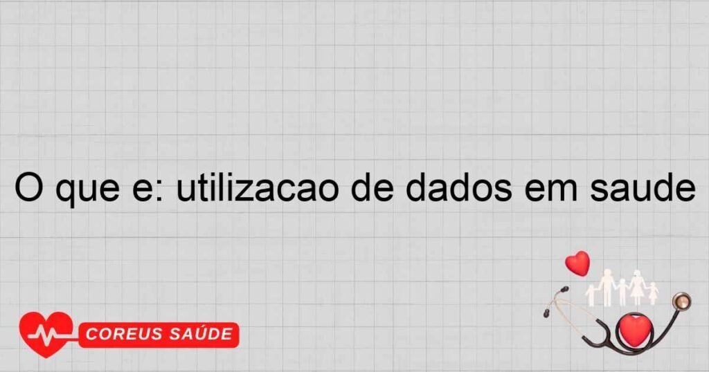 O que é: utilização de dados em saúde