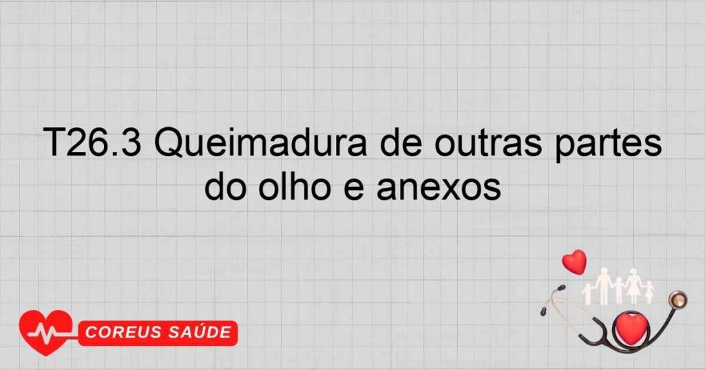 T26.3 Queimadura de outras partes do olho e anexos T26.3 Queimadura de outras partes do olho e anexos