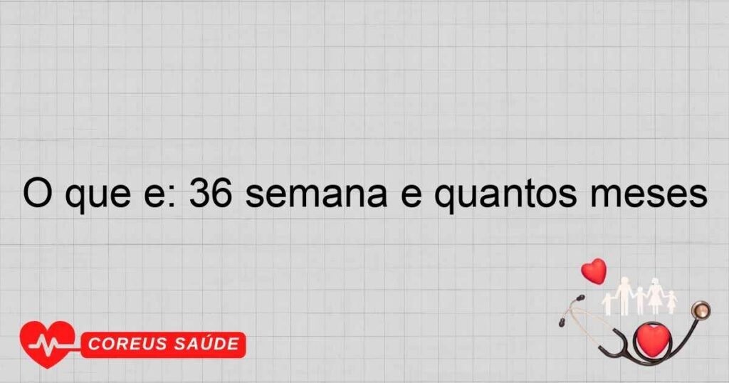 O que é: 36 semana e quantos meses O que é: 36 semana e quantos meses