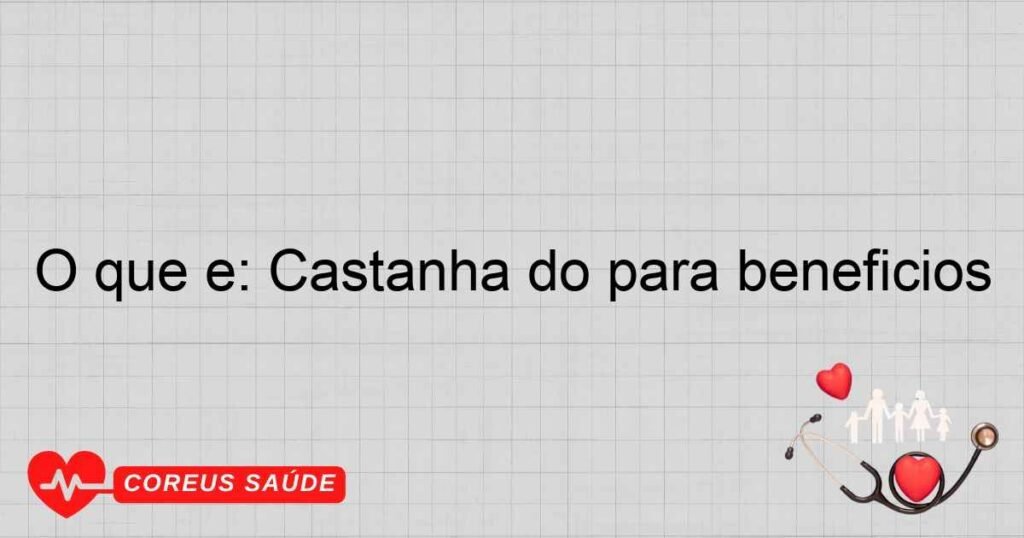 O que é: Castanha do pará beneficios