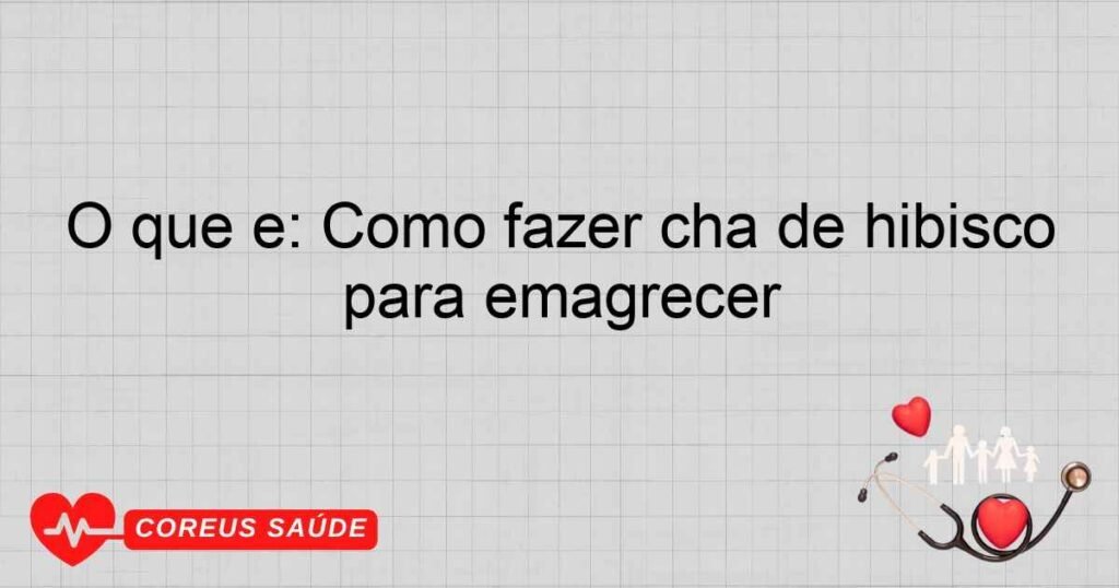 O que é: Como fazer chá de hibisco para emagrecer
