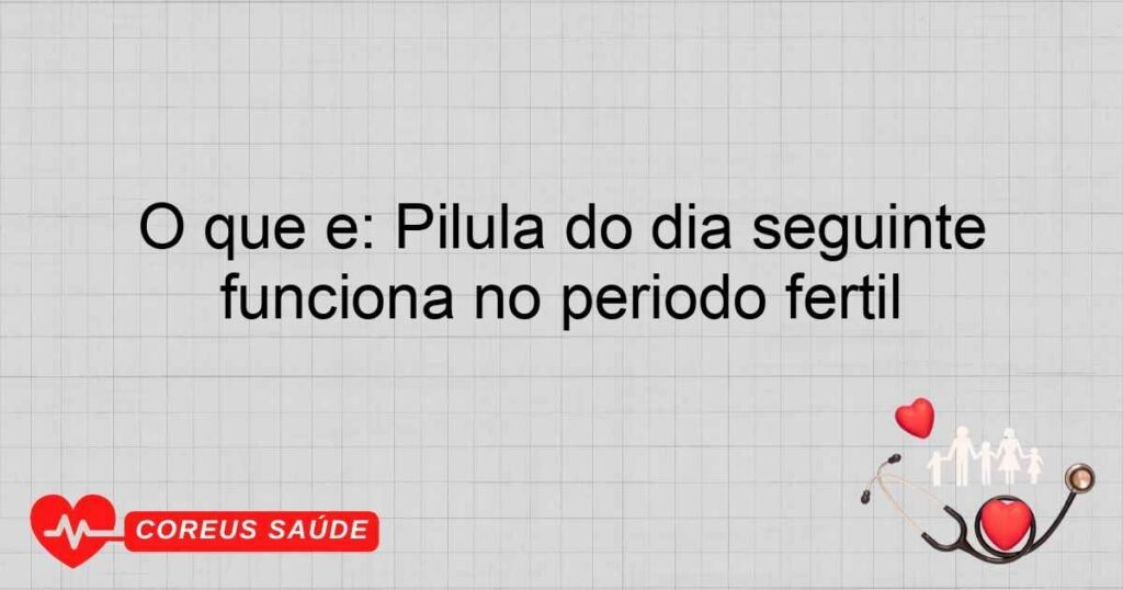 O que é: Pílula do dia seguinte funciona no período fértil O que é: Pílula do dia seguinte funciona no período fértil