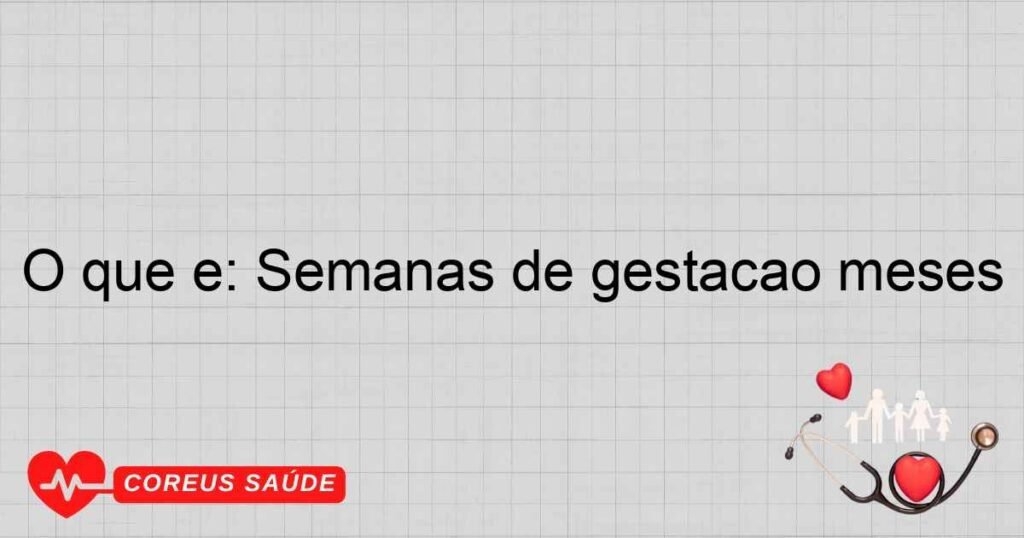 O que é: Semanas de gestação meses