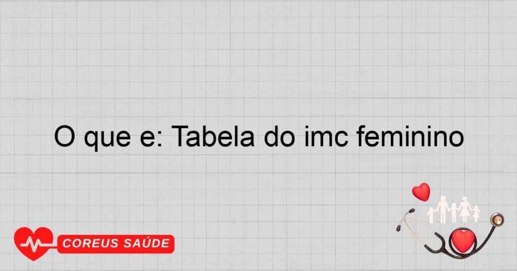 O que é: Tabela do imc feminino