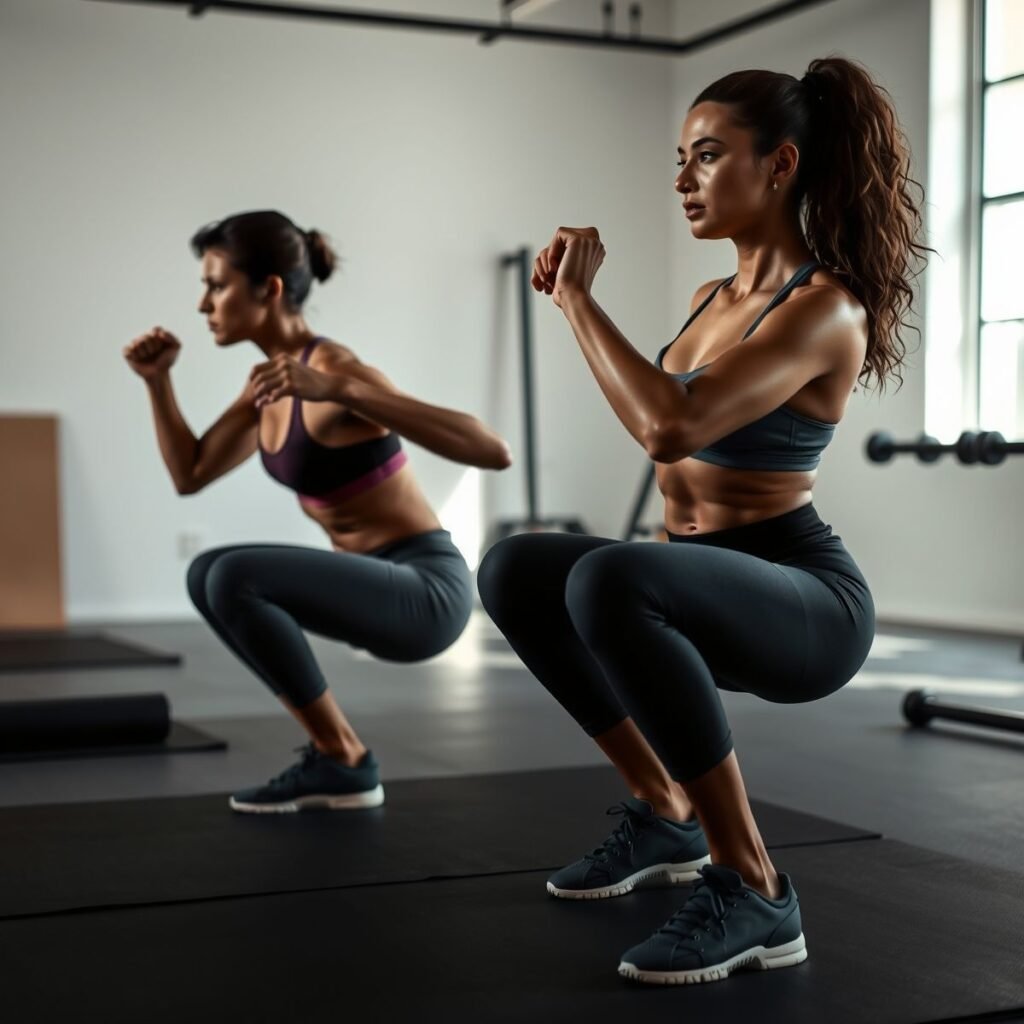 Como fazer agachamentos variados para fortalecer os glúteos