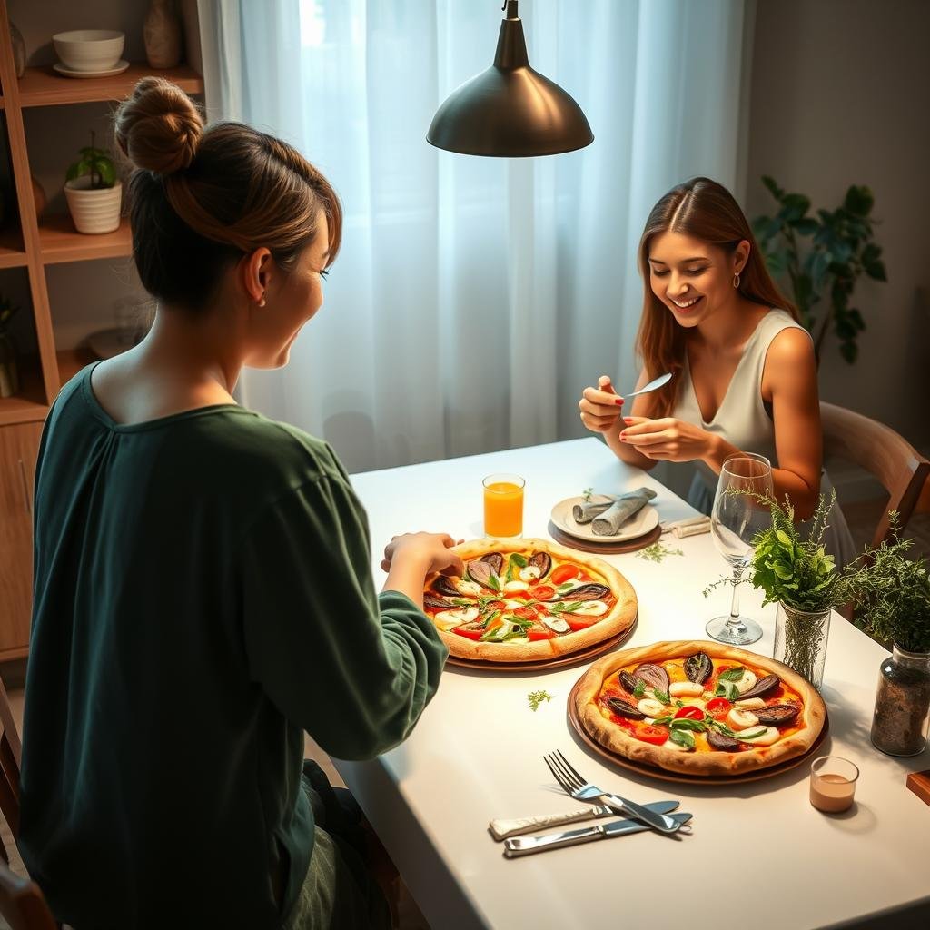 Pizza fit com temperos naturais: receita saudável e saborosa Pizza fit com temperos naturais: receita saudável e saborosa