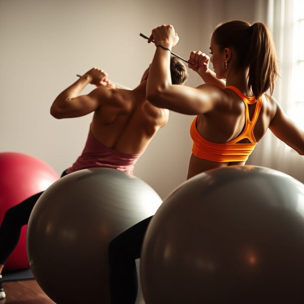 Exercícios de dorsal com bola suíça: fortaleça suas costas