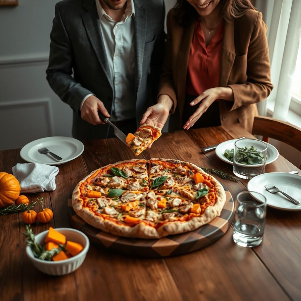 Pizza fit com abóbora e frango: receita saudável e saborosa