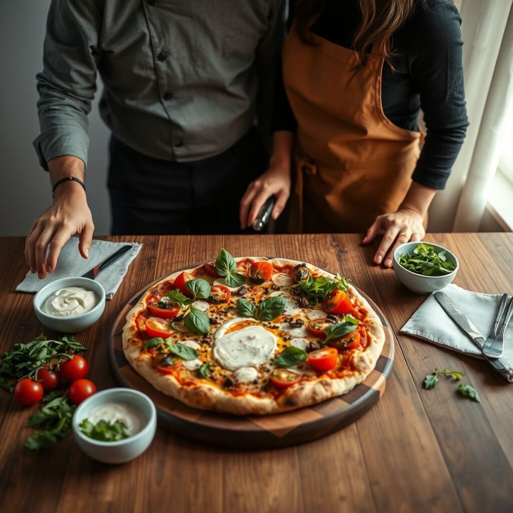 Pizza fit com tahine: receita saudável e deliciosa