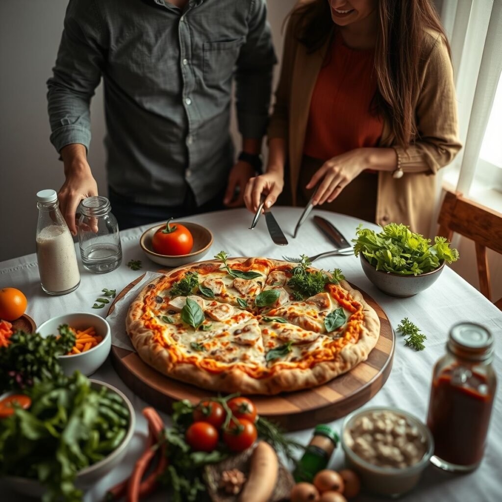 Pizza fit de peito de frango: receita saudável e nutritiva