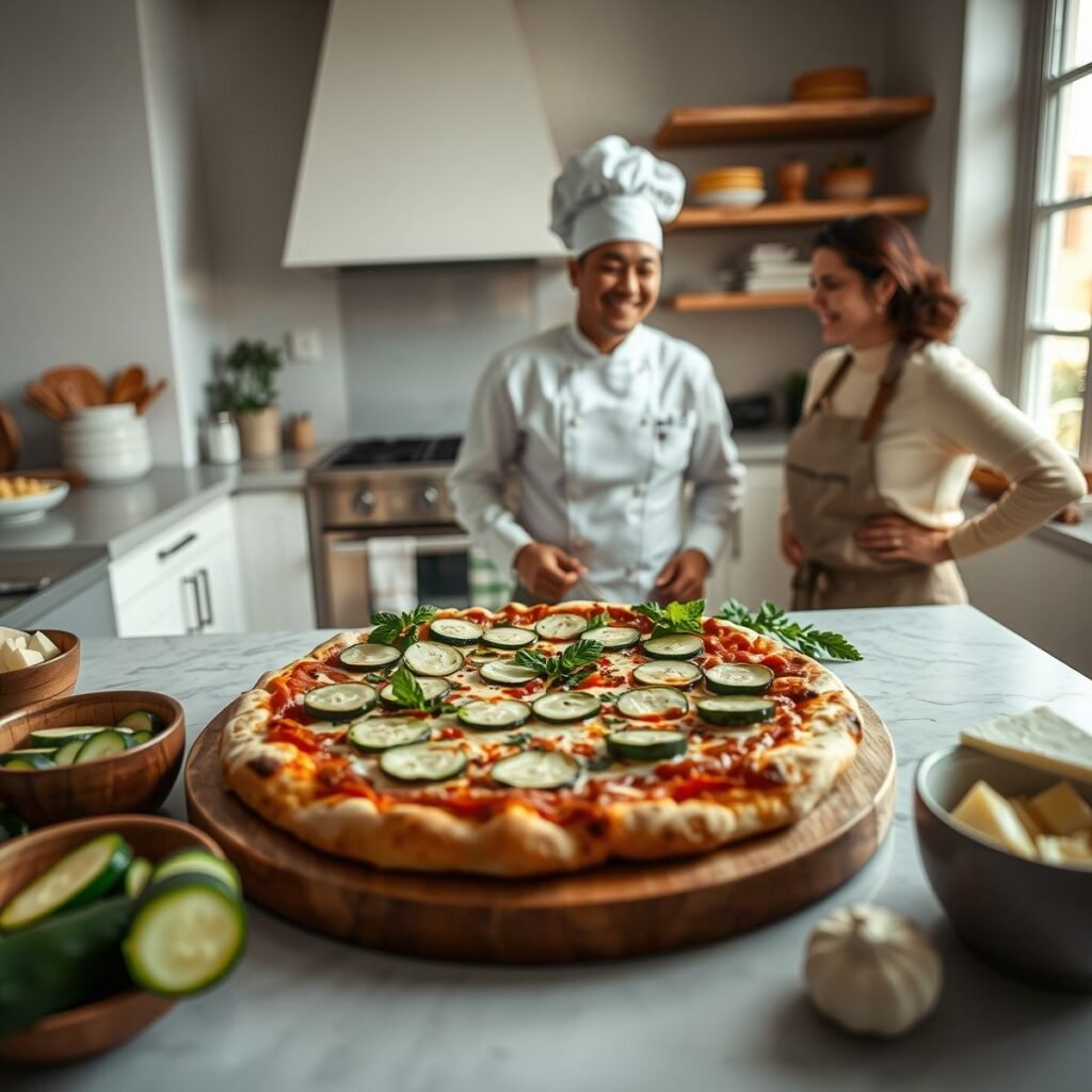 Pizza fit com abobrinha e queijo: receita saudável e saborosa Pizza fit com abobrinha e queijo: receita saudável e saborosa