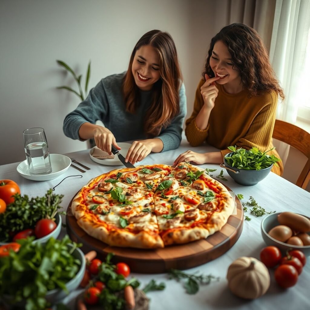Pizza fit com frango: receita saudável e saborosa Pizza fit com frango: receita saudável e saborosa