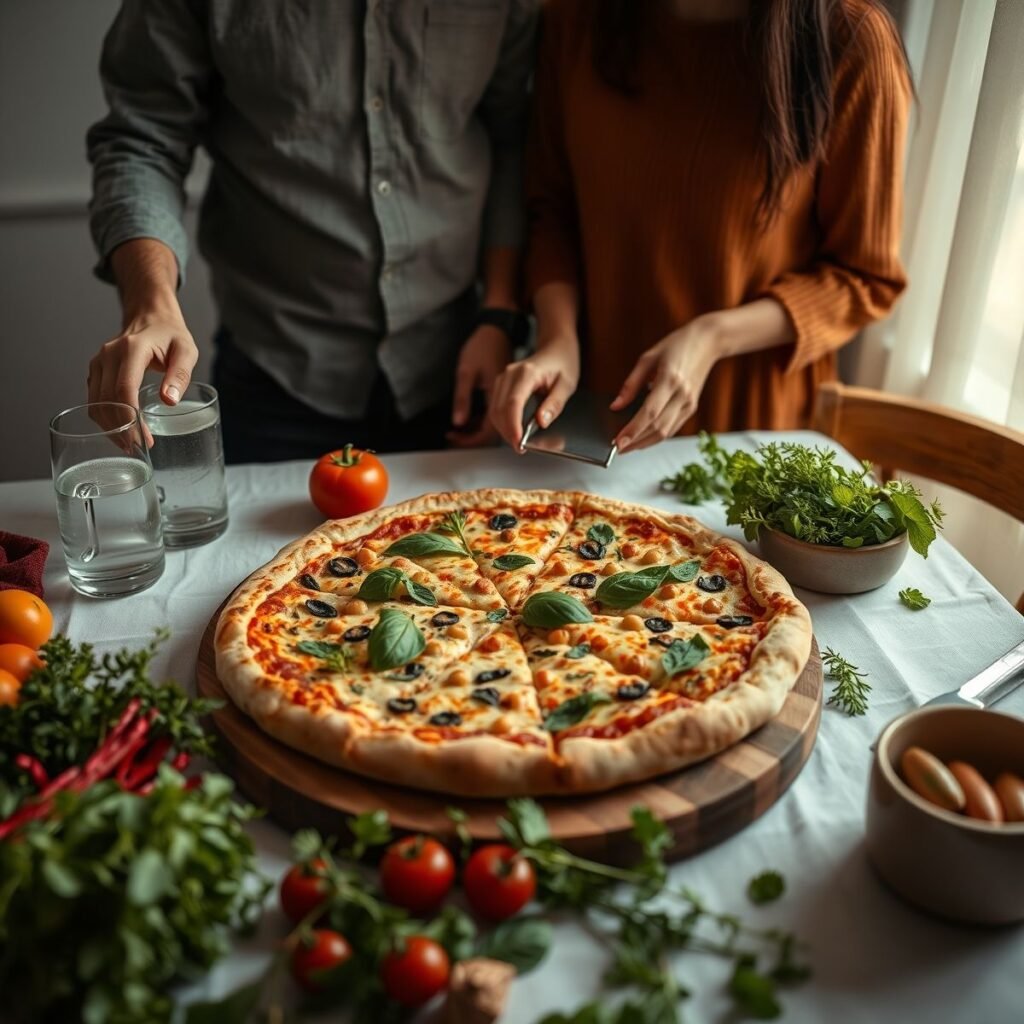 Pizza de Grão-de-Bico: Receita Fit e Saudável para Musculação Pizza de Grão-de-Bico: Receita Fit e Saudável para Musculação