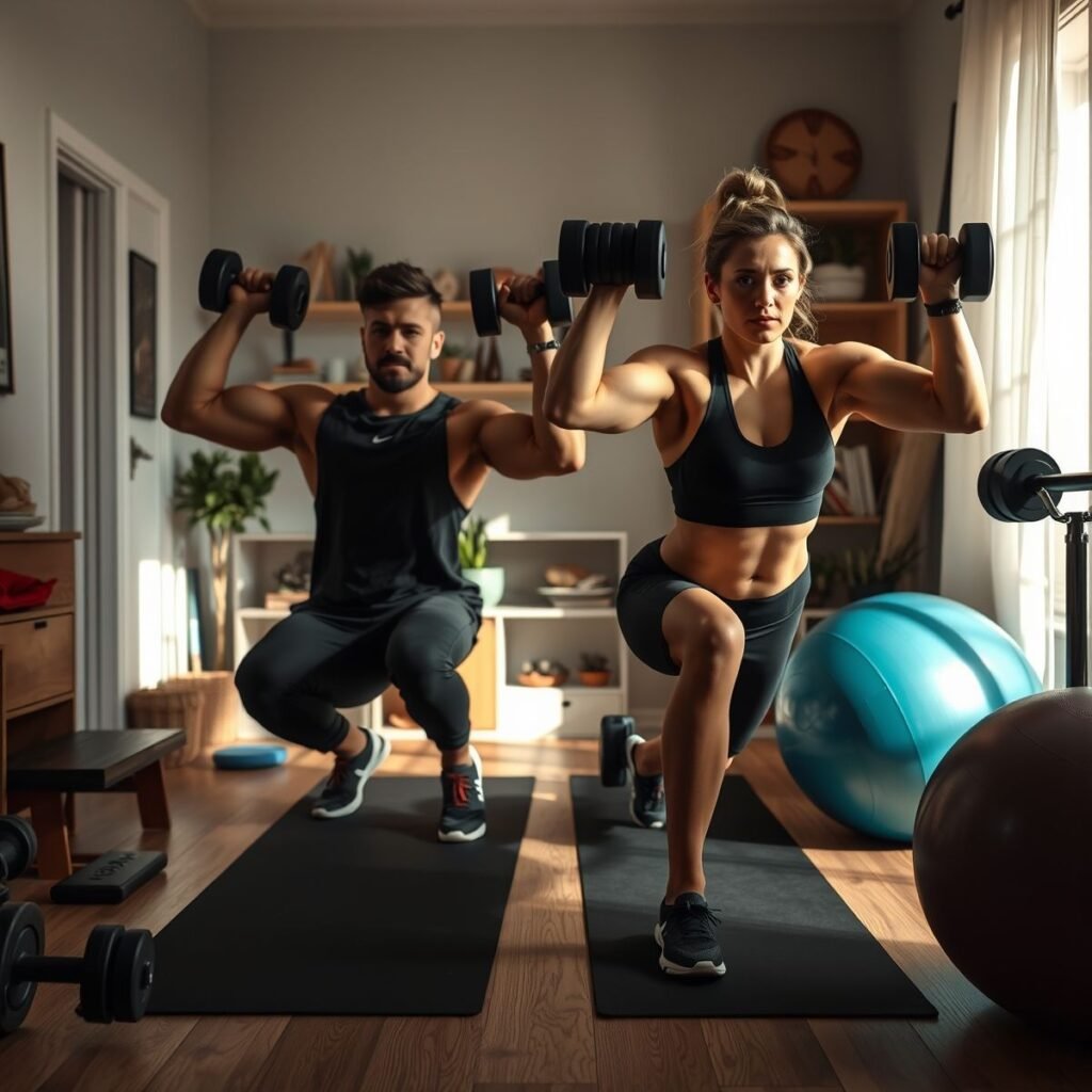 Treinamento em casa: guia completo para hipertrofia muscular Treinamento em casa: guia completo para hipertrofia muscular