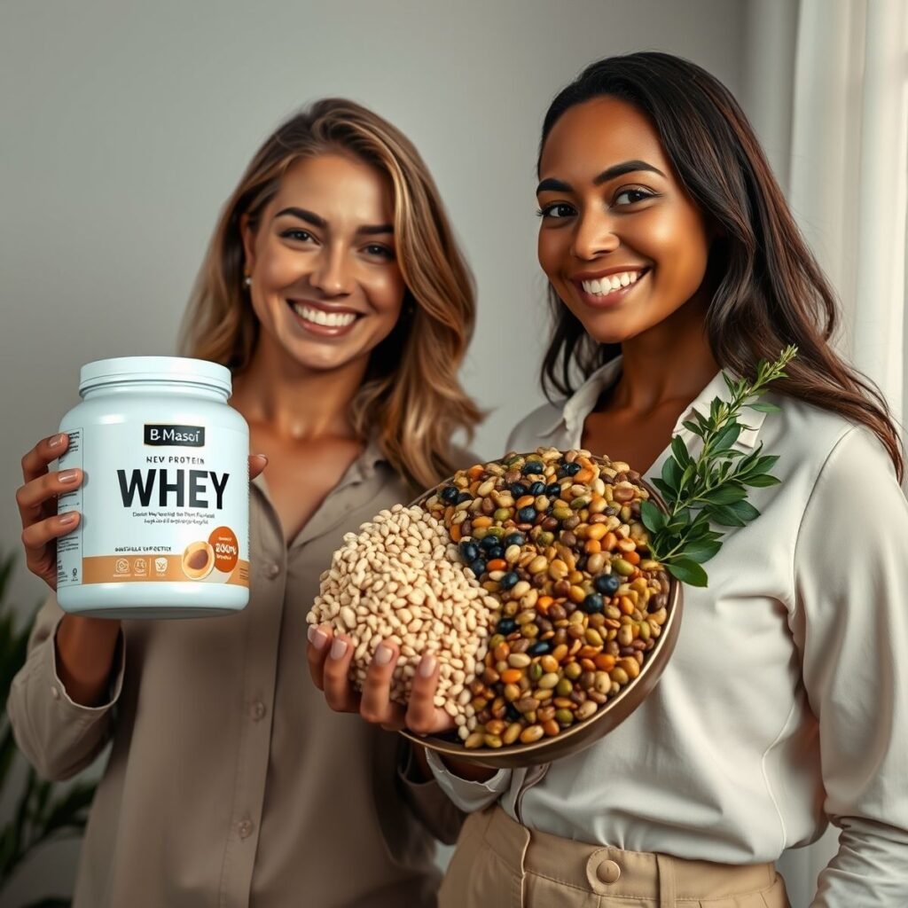 Whey protein e proteínas vegetais: benefícios e comparações Whey protein e proteínas vegetais: benefícios e comparações